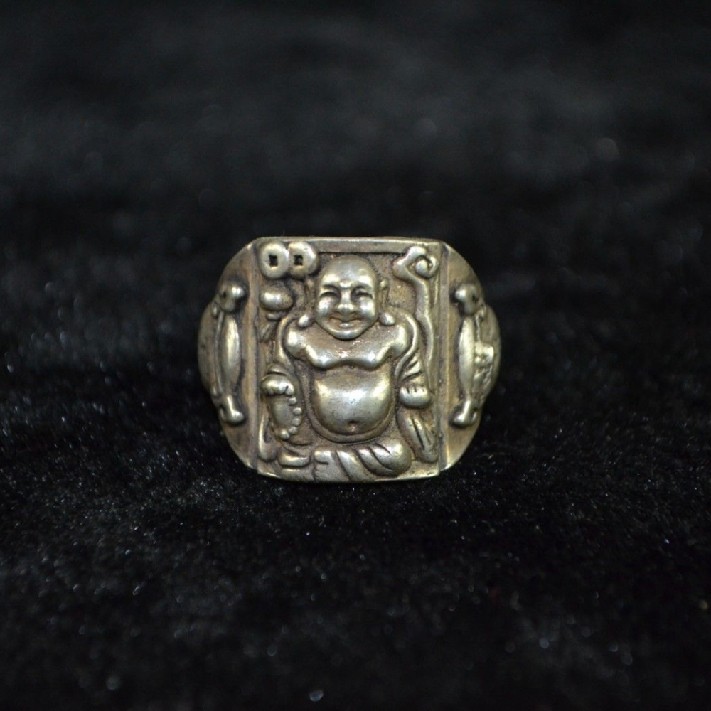 Ring ~ .925 ~ Antique ~ Lucky ~ Buddha  ~ Silver ~ For Him,